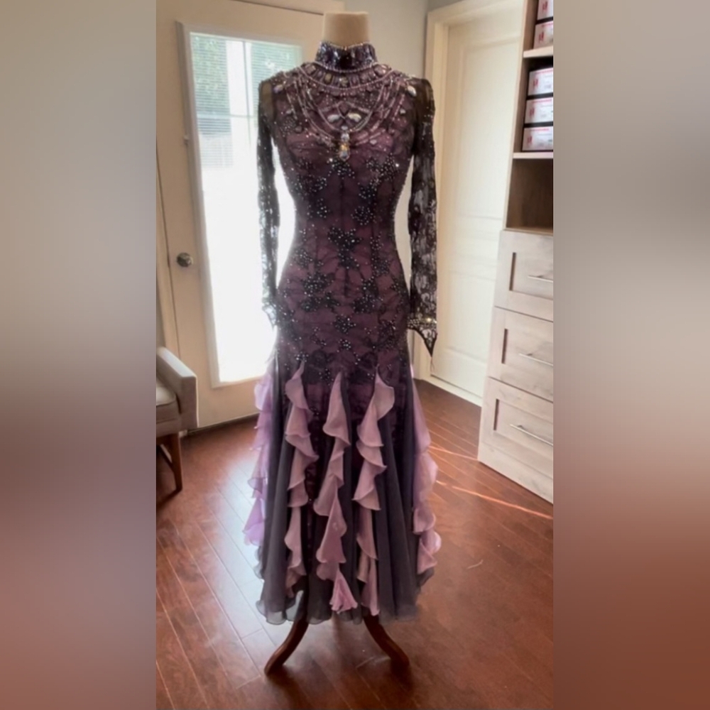 Regal Artistry In Motion Regal Purple Smooth Ballroom Dress
